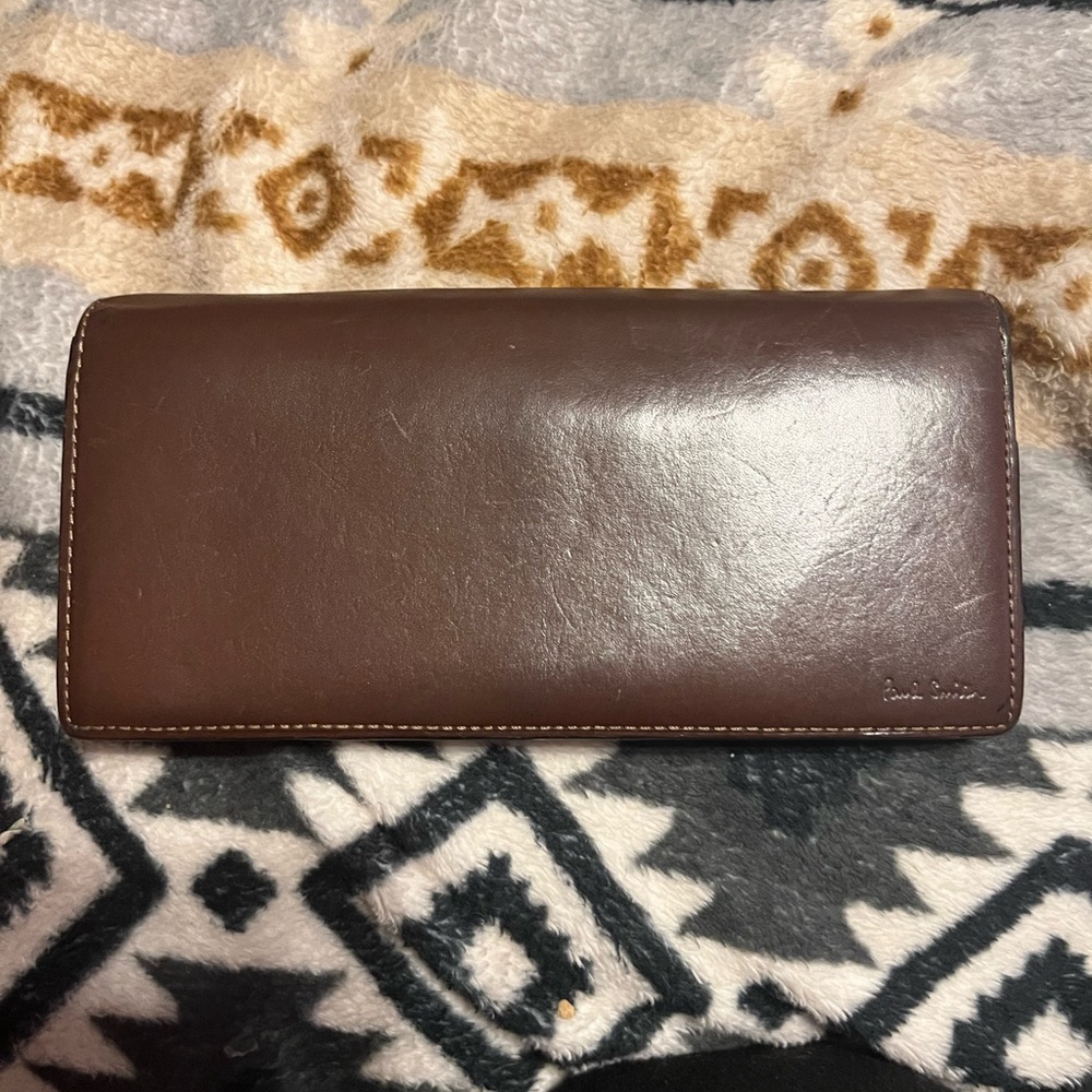 Paul Smith EUC Elegant Brown Leather Men's Long Wallet